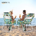 thumbnail image 2 of Tall Beach Chair 2 Pack Lightweight, Backpack Beach Chair for Adults with 5-Position, Cooler Bag, Cup Holders, Towel Bar, Lightweight Folding Beach Camping Chairs, 2 of 15