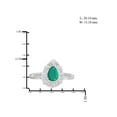thumbnail image 3 of JewelersClub Emerald Ring Birthstone Jewelry – 0.75 Carat Emerald Sterling Silver Ring Jewelry with White Diamond Accent – Gemstone Rings with Hypoallergenic Sterling Silver Band, 3 of 3