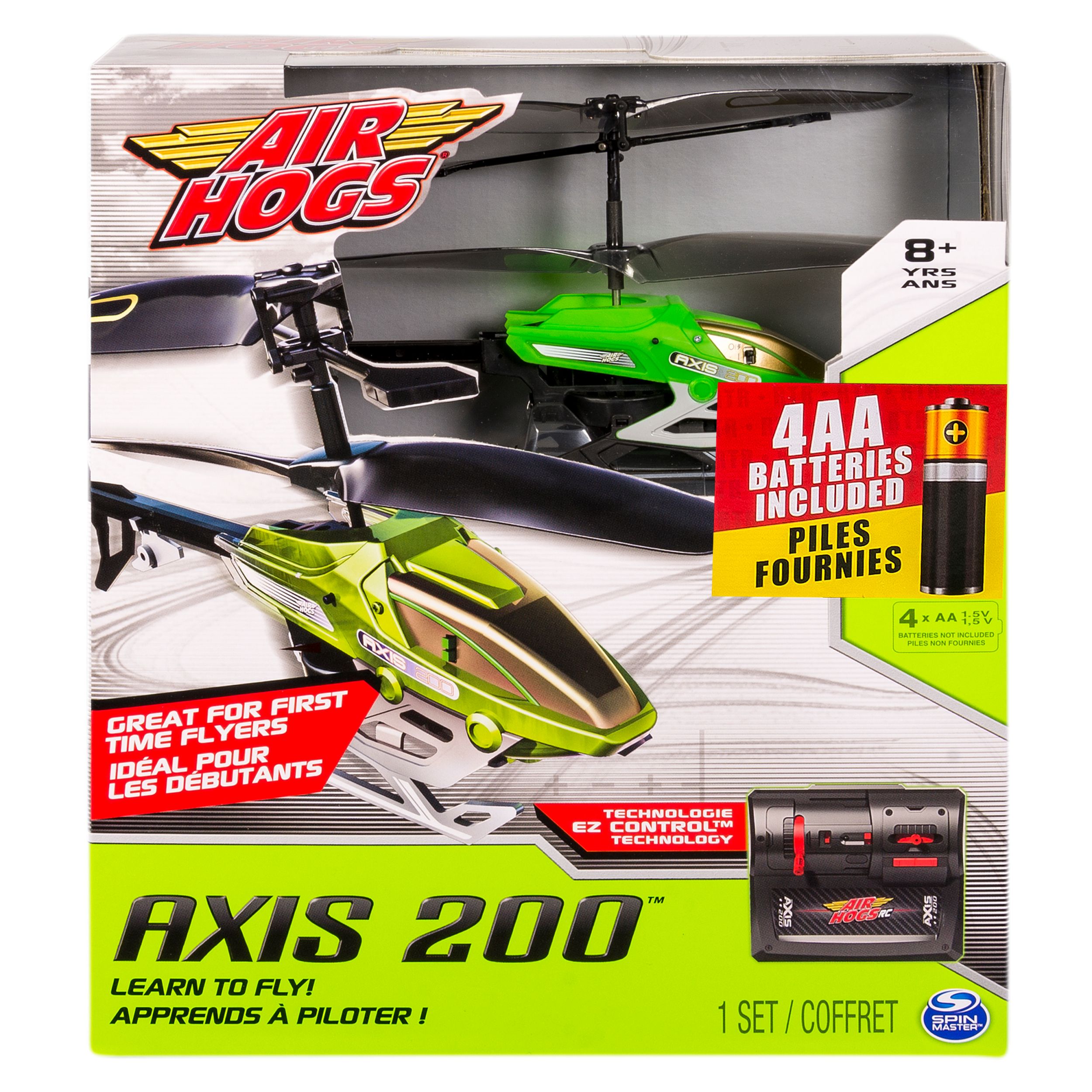 Air Hogs Axis 200 R/C Helicopter with Batteries, Green - image 2 of 6