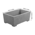 thumbnail image 2 of PAMINGONO Grey Rectangle Stone Planter Container for Succulents Bonsai and Flower Pot Home Office Table, 2 of 7