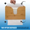thumbnail image 3 of Dispensador de toallas de papel de madera natural, aspecto moderno de bambú, diseño innovador para cocina, baño y oficina, 3 of 6