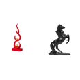 thumbnail image 1 of Figura abstracta de resina, escultura de fuego moderna, adorno para patio, oficina, estantería, paisaje, dormitorio, regalo para amigos., 1 of 8