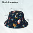 thumbnail image 6 of Kll Spaceships And Stars Bucket Hat For Women Men Packable Travel Beach Sun Hat Outdoor Rave Accessories Reflective Fisherman Cap, 6 of 9