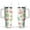 White, variant on 40oz Cute Watermelon Pattern Stainless Steel Flip Straw Tumbler Spill Proof Travel Cup Double Wall Vacuum Insulated Coffee Mug with Top Handle