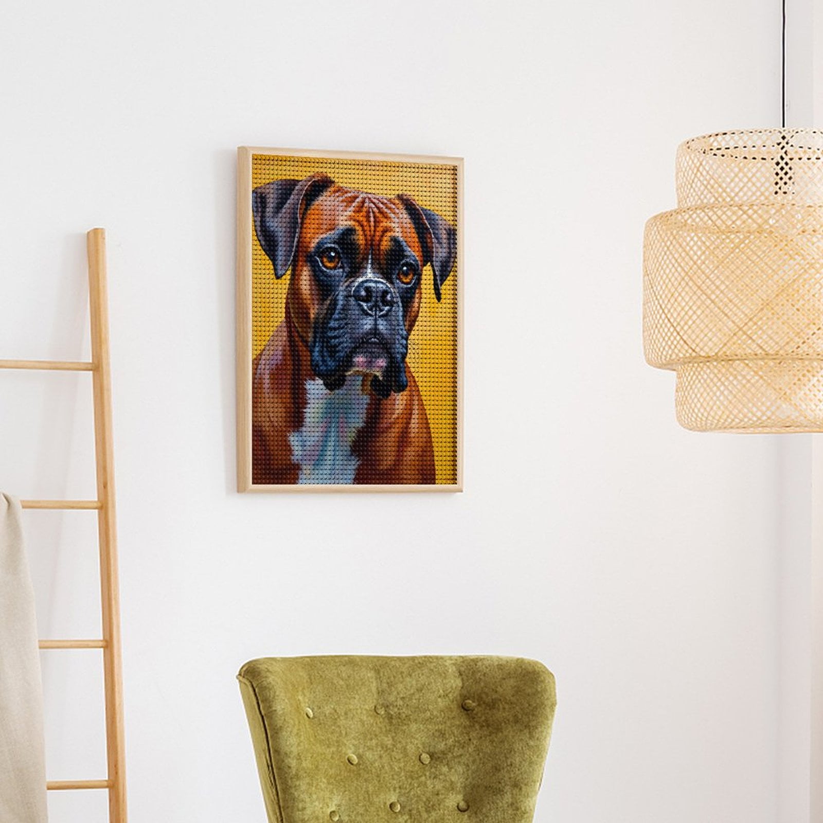 Diamond Art Kits for Adults - Boxer Dog Portrait Vibrant Art 5d Diamond Painting for Adults, Diamond Art for Adults Beginners, Frameless Diamond Painting Kits for Adults for Home Wall Decor