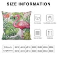 thumbnail image 5 of JEUXUS  Throw Pillow Covers Tropical Isolated Pattern Flamingo Watercolor Tropic Drawing Rose Bird Decor Pillowcases  Square Hidden Zipper Home Cushion Decorative Pillowcase, 5 of 5