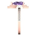 thumbnail image 3 of 2.48 ct Pear Cut Simulated Alexandrite with Simulated Diamond Halo Accents 14K Rose Gold Womens Engagement Ring, 3 of 5