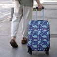 thumbnail image 3 of DarkBlue Cartoon Dinosaurs Pattern Luggage Cover Fashion Suitcase Cover Baggage Covers Fit 25-28 Inch Luggage (Go Travel), 3 of 5