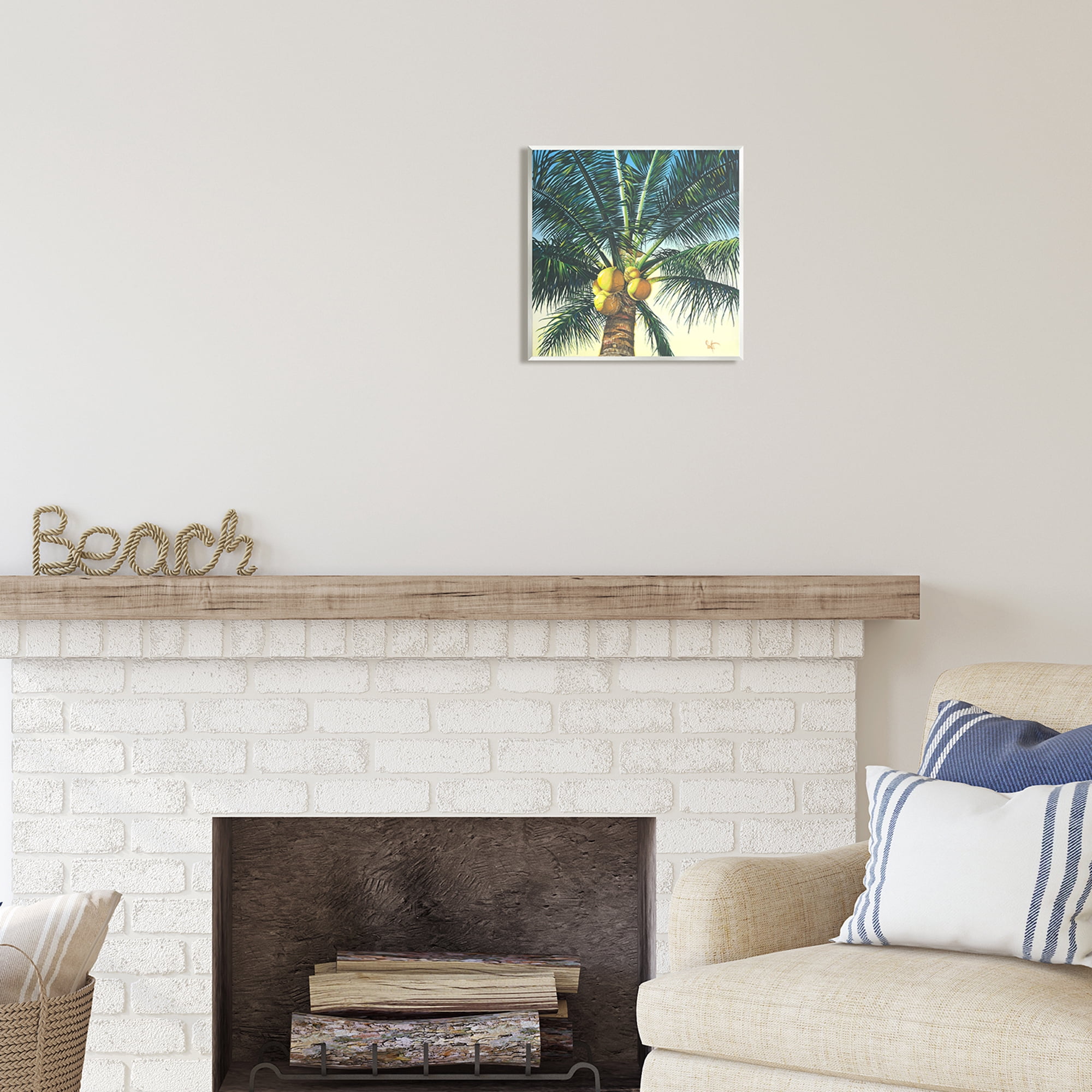 Stupell Industries Branching Out Palm Tree Botanical & Floral Painting Unframed Art Print Wall Art, 12 x 12