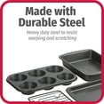GoodCook 4Piece Nonstick Steel Toaster Oven Set with Sheet Pan, Rack