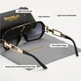 thumbnail image 3 of ShedaLux Unisex Retro Large Full Frame Fashion Outdoor Driving Fishing Sunglasses, 3 of 4