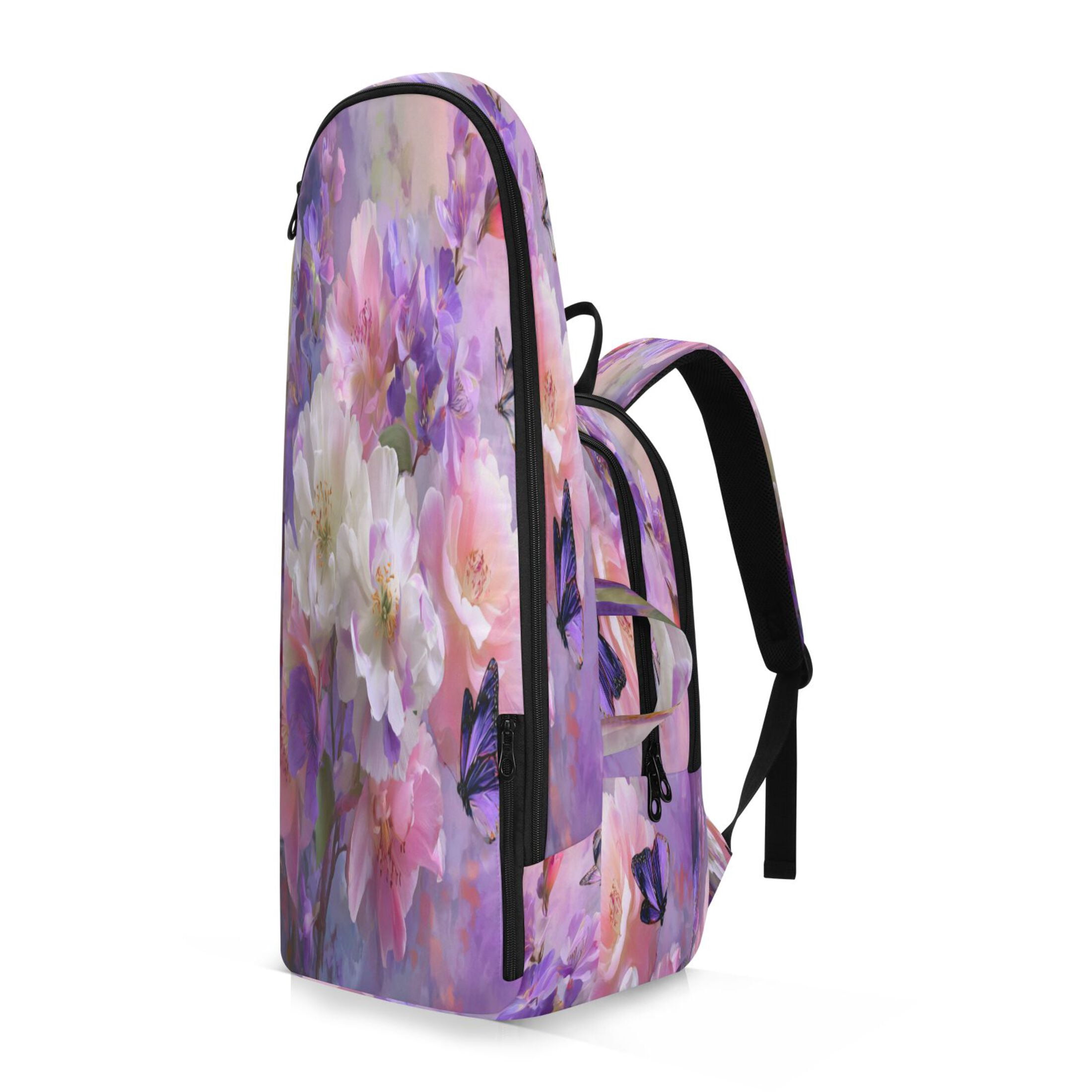 2 Racquet Holder Tennis Backpack Tennis Racket Covers Gym Bags Beautiful Spring Flowers