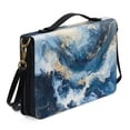 thumbnail image 2 of ZUXONGSY Blue Marble Print Bible Cover Case for Women Leather Bible Case with Pen Holder and Shoulder Strap, Portable Bible Carrier Zippered Bible Bag Carrying Organizer Bag, M, 2 of 7