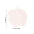 thumbnail image 3 of Honeeladyy Apple Shaped Dinner Plates for Kitchen or Picnic, Resuable Unbreakable Plastic Serving Tray Platter Cute Dinner Plate for Snack, Dessert, Fruit, Salad, 3.34x3.15x0.59in (White), 3 of 6