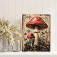 thumbnail image 2 of Qisvanset 12x16 Inch Red Mushroom Toadstool Canvas Wall Art, Cottagecore Forest Fungi Fairy Tale Home Decor, 2 of 8