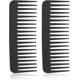 thumbnail image 1 of Peine de dientes anchos Peine grande para desenredar Cabello rizado Cabello húmedo y seco Sin mango Peine de champú para desenredar para mujeres gruesas y delgadas (black2pcs) JAMW Sencillez, 1 of 5
