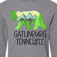 thumbnail image 4 of Inktastic Gatlinburg, Tennessee- Mountains and Bear Shape Long Sleeve T-Shirt, 4 of 5