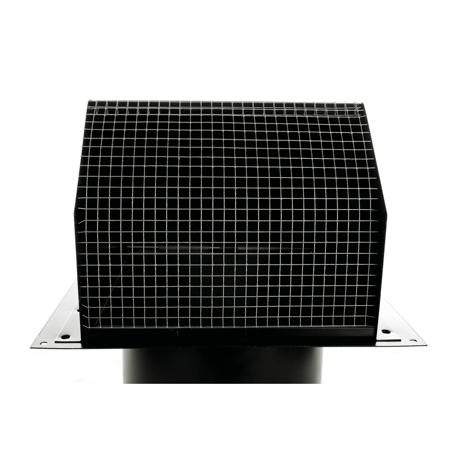 RDP Heavy Duty Hooded Wall Vent with Spring Loaded Damper and Screen (6 inch, Black)
