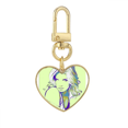 thumbnail image 1 of Features American Beauty Goodliness Gold Heart Keychain Metal Keyring Holder, 1 of 3