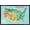 Black Framed Version, variant on Geography - USA Map Landmarks And Icons 26 Wall Poster, 14.725" x 22.375"