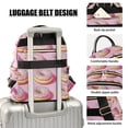 thumbnail image 3 of FORMRS Mini Backpack Purse for Women Travel Daypack Casual Shoulder Bag, Light Pink Doughnuts, 3 of 7
