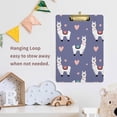 thumbnail image 5 of FMSHPON Llama Purple Pink Heart Clipboard Hardboard Wood Nursing Clip Board and Pull for Standard A4 Letter 13x9 inches, 5 of 5