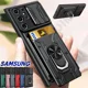thumbnail image 2 of Funda para Samsung Galaxy S24 S23 S22 S21 Ultra Plus S20 FE A55 A35 A54 A14 A34 4G 5G Funda deslizante para cámara con tarjetero y anillo de 360°, 2 of 5