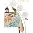 thumbnail image 2 of Coastal Turquoise Table Cloth, Ocean Coral Starfish Shell Modern Sea Waterproof Tablecloth for Rectangle Tables, Reusable Washable Fabric Table Cover for Restaurant Kitchen Dining Tables 60"x102", 2 of 6