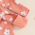 thumbnail image 4 of Emy Dola Newborn Baby Girl Floral Ruffle Romper One Piece Infant Baby Long Sleeve Knit Jumpsuit+ Headband 2Pcs Fall Winter Outfits, 4 of 8