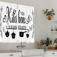 thumbnail image 3 of Black White Kitchen Curtains 55Wx39H Inch Rod Pocket Rustic Farmhouse Wooden Plank Country Bedroom Window Drapes Vintage Quotes Printed Living Room Window Treatment Fabric 2 Panel, 3 of 3