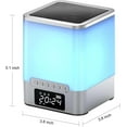thumbnail image 7 of Hansang Alarm Clock for Bedroom，RGB Night Light Bluetooth Speaker with Music Rhythms，Wake-up Alarm Clock with Sound and Light，12/24Hr Auto Off Touch Control SD Card, 7 of 7