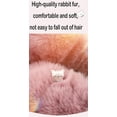 thumbnail image 3 of Car Steering Wheel Cover 38 cm Fits Most Vehicles Fluffy Plush Cute Panda Ears Steering Wheel Cover for Women, Beige, 3 of 7