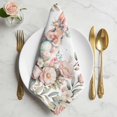 thumbnail image 2 of Easter Bunny Cloth Napkins, Cute Rabbit Rose Floral Pastoral Leaves Plants Washable and Reusable Dinner Napkins Set of 8, Table Napkin for Kitchen Party Birthday Wedding Hotel Housewarming 20"x20", 2 of 9