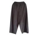 thumbnail image 4 of TRUBKH Cotton Linen Pants Paperbag Pant Drop Crotch Harem Pants Gaucho Pant Boho Yoga Trousers Resort Wear for Women 2026 Pull On Pants Barrel Palazzo Pants Baggy Pants Balloon Pants Gray 2XL, 4 of 9