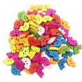 thumbnail image 2 of Abbracc 100 Pieces Colorful Car Shape Wooden Sewing Buttons 2 Holes for Scrapbook Crafts, 2 of 7