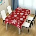 thumbnail image 7 of Coolnut Christmas Snowflake Tablecloth, Waterproof Washable Polyester Square Table Cover, Durable Tablecloth for Kitchen Dining Table Party Decor, 60"X 120", 7 of 7