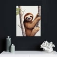 thumbnail image 4 of Nawypu Hellooo Sloth On The Tree Canvas Wall Art Prints Funny Animal Themed Art Decor for Office Home Bathroom Bedroom Living Room Kitchen,Sloth Lovers Girls Women Gifts Paintings Art Decor, 4 of 4