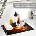 thumbnail image 5 of WOBOGO Acrylic Serving Trays 15.7x11.8 Inch Spill Proof Clear Decorative Organizer with Handle A Pumpkin Head on Fire, 5 of 7