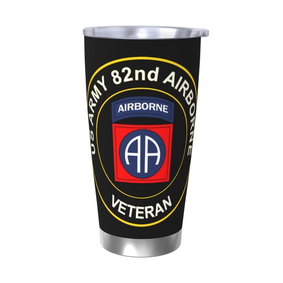 82nd Airborne Car Coffee Cup Stainless Steel Vacuum Insulated Travel Tumbler Reusable Cup