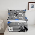 thumbnail image 5 of Erosebridal Video Game Comforter Set Console Gamer Gray Bedding Set Various Gamepad Comforter Modern Game Controller Decor Quilt Set Bedroom Collection 3Pcs Full Size,Reversible, 5 of 7
