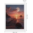 thumbnail image 2 of Diamond Art Kits for Adults - Sunset Ocean Dock Moonlit Sky 5d Diamond Painting for Adults, Diamond Art for Adults Beginners, Frameless Diamond Painting Kits for Adults for Home Wall Decor, 2 of 7