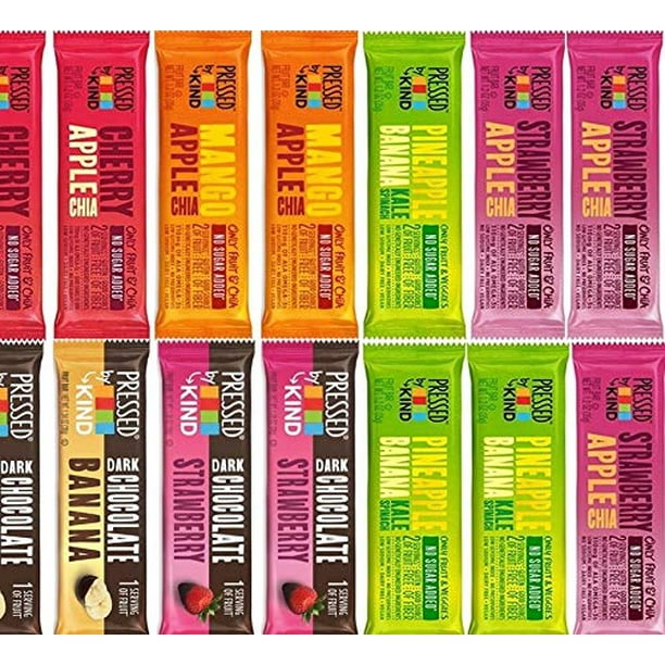 Kind Whole Fruit Pressed Bars Variety Pack of 24, 6 Flavors Bundle 4 of