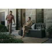 Keter Solana Outdoor Seating 70 Gallon Resin Deck Box, Grey