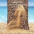 thumbnail image 4 of Beach Towel, Bath Towel, Oversized Sand Free Towel, Soft Bath Camping Swim Pool Gym Yoga Towels, Blanket Absorbent Beach Travel Towel for Kids Adults, 60x30IN, Leopard Print, 4 of 7
