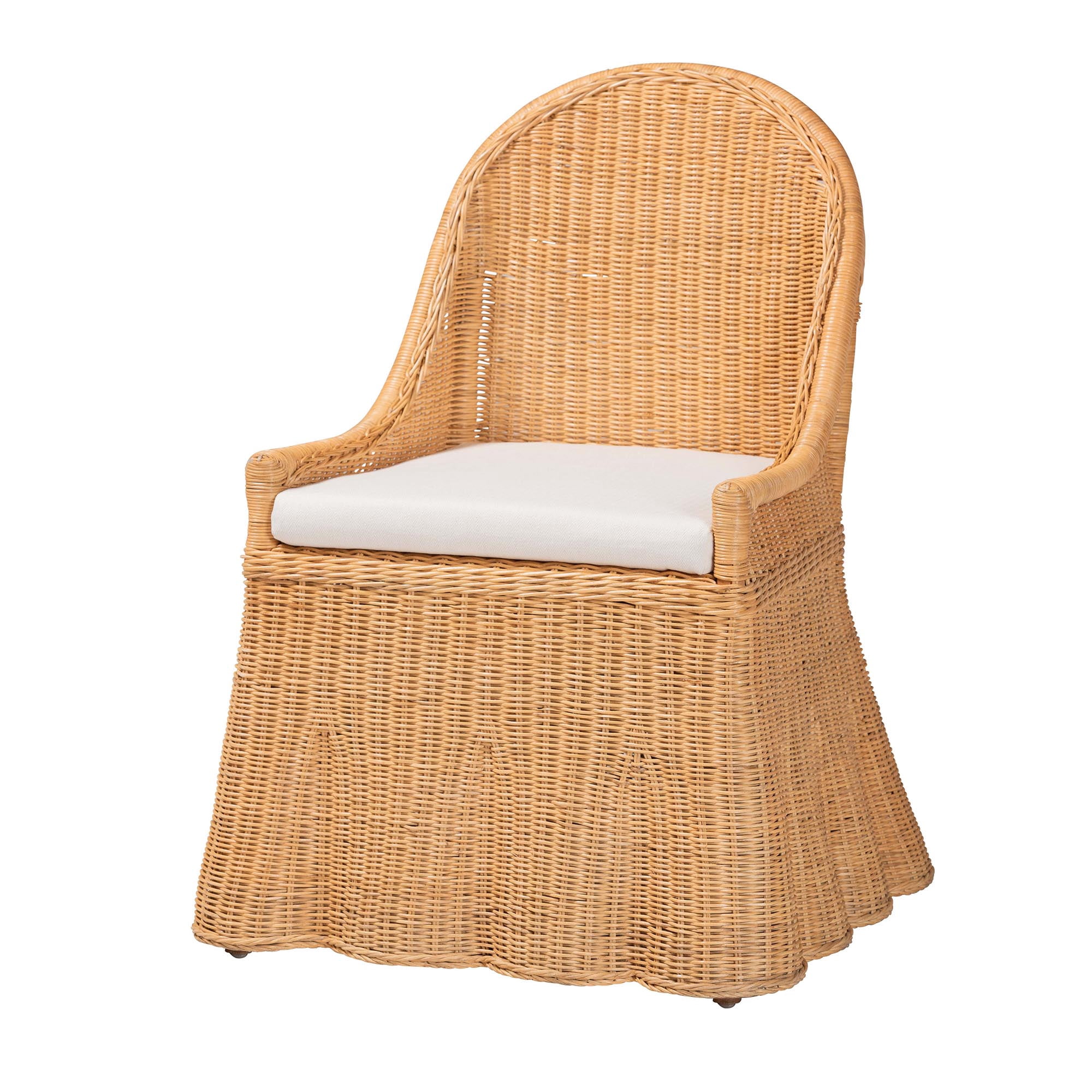 bali & pari Maya Boho Accent Chair, Light Honey