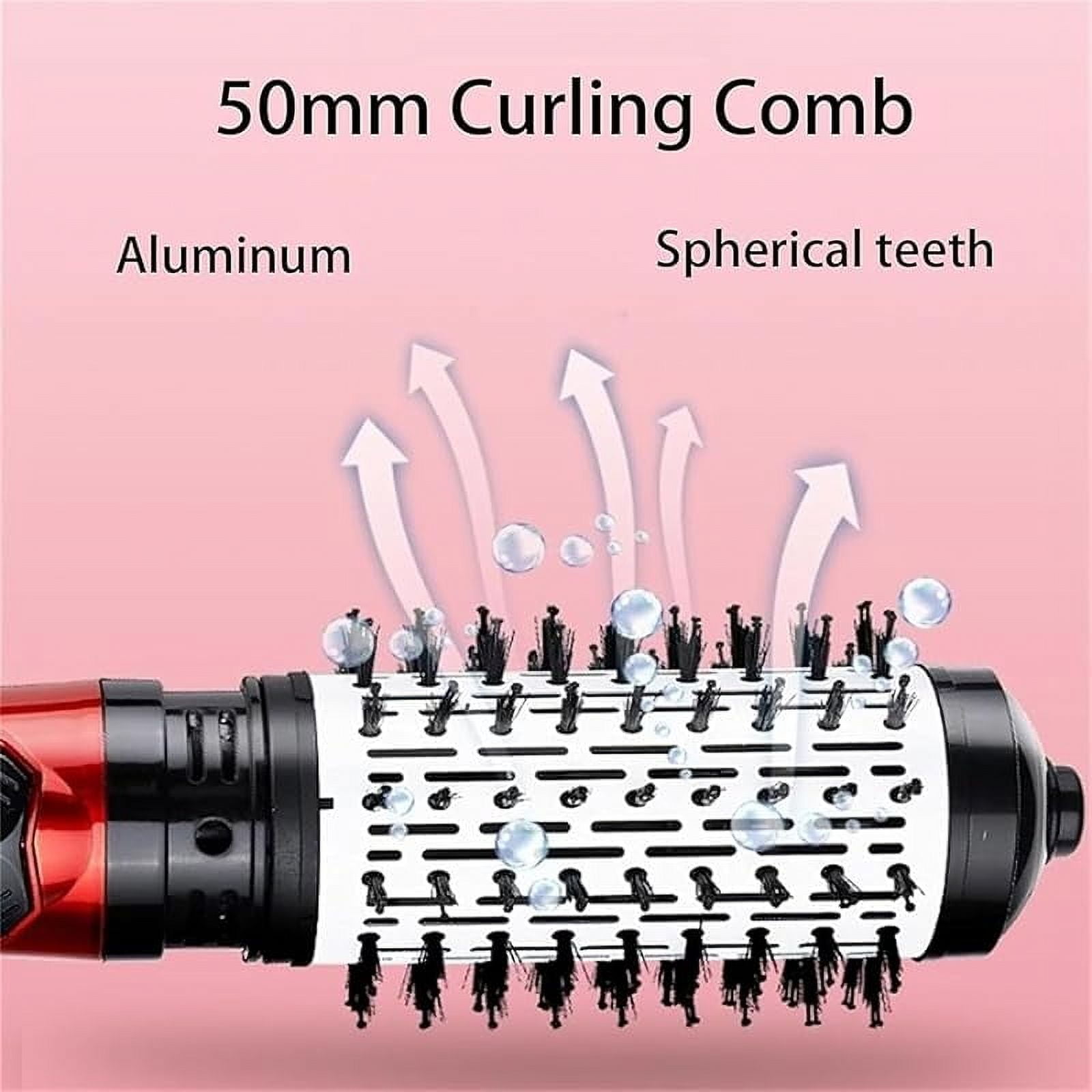 3-in-1 hot air styler and rotating hair dryer, Hot Air Styler and Rotating Brush, rotating hair dryer brush spinning, Hot Air Styler and 360 Rotating Hair Dryer for Dry Hair, Curl Hair (Pink)