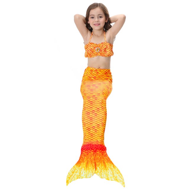 Traje de baño de sirena para niños Traje de baño de cola de sirena Ropa de baño Bikini Traje de baño de moda para niños