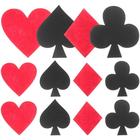 

12pcs Playing Card Coasters Felt Cup Mats Daily Use Use Cup Pads Home Supply