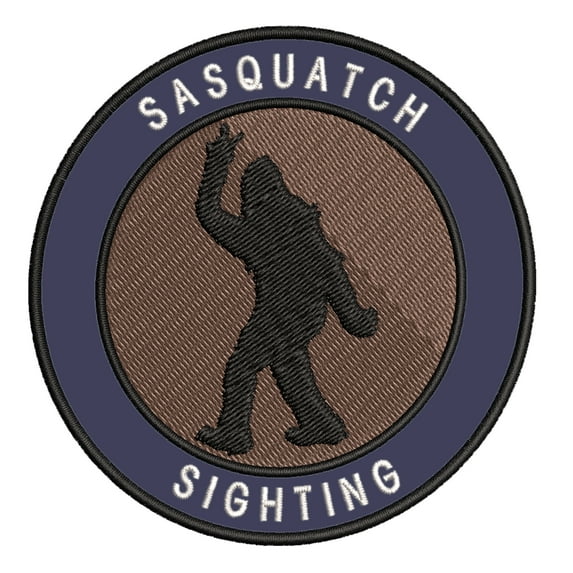 Sasquatch Sighting 3.5" Iron On Or Sew On Embroidered Fabric Badge Patch Unexplained Mysteries Iconic Series