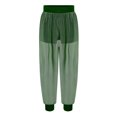 thumbnail image 3 of dPois Pantalons de Jogging en Maille pour Filles avec shorts Intégrés Hip Hop Danse de Rue Performance Tenue de Danse Vert 16, 3 of 6